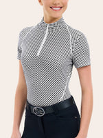 Lucy 1/4 Zip Shirt - Diamond Mosaic