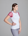 Paulo Alto Shortsleeve Show Shirt White w/Raspberry Check - Ladies