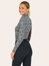 Libby 1/4 Zip - Black Floral Burst - Ladies