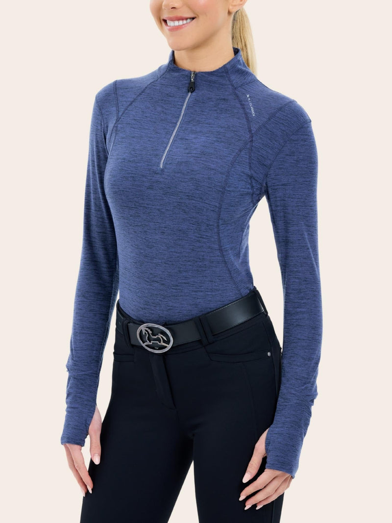 Logan 1/4 Zip Training Shirt - Twilight Purple Heather