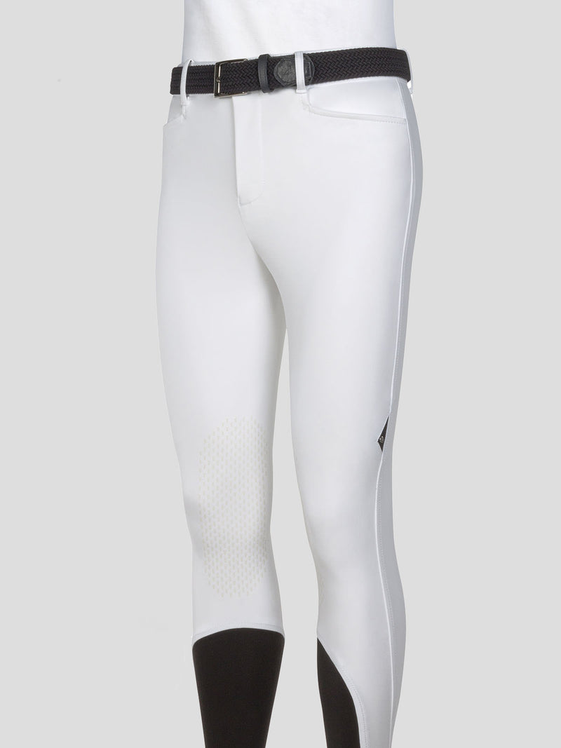 Grafton B-Move Knee Patch Breech - White - Mens