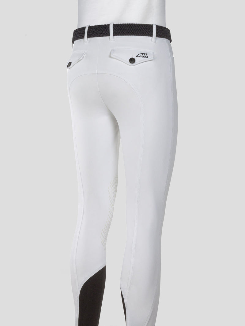 Grafton B-Move Knee Patch Breech - White - Mens