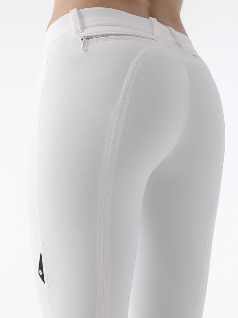 Ash Breech with Knee Grip - White - Ladies