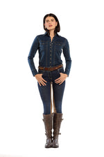 NEW Equestrian Jean - Full Seat with Cell Phone Pocket | 4-way stretch - Vintage Wash