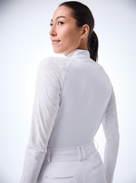Mesh & Lace Sport Mock - White - Ladies