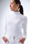 Mesh & Lace Sport Mock - White - Ladies