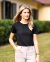Hallie Short Sleeve Perforated Shirt - Ladies