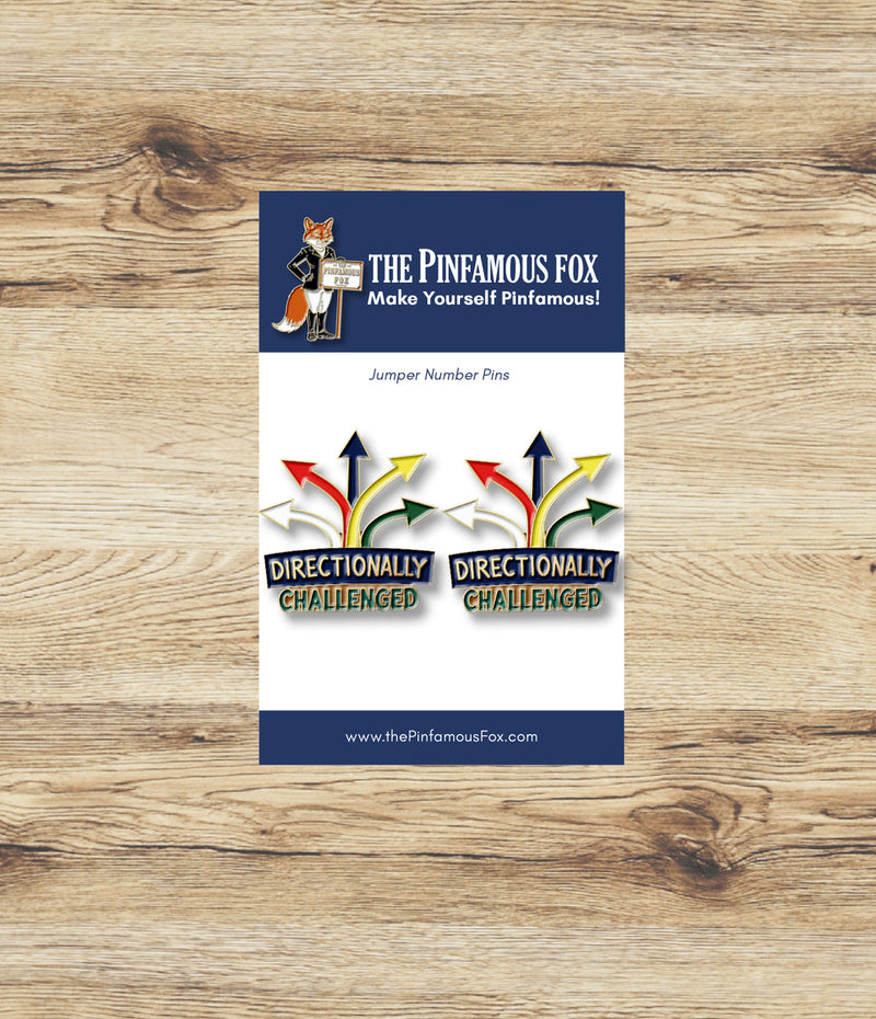 Directionally Challenged Number Pins