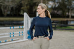 Long Sleeve Air Tee - Navy - Ladies