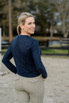 Long Sleeve Air Tee - Navy - Ladies