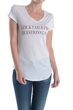 Cocktails First Questions Later Short Sleeve Tee