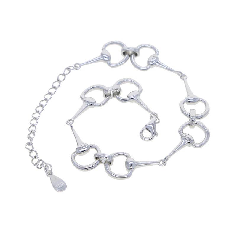 Sterling Silver English Snaffle Bit Horse Bracelet