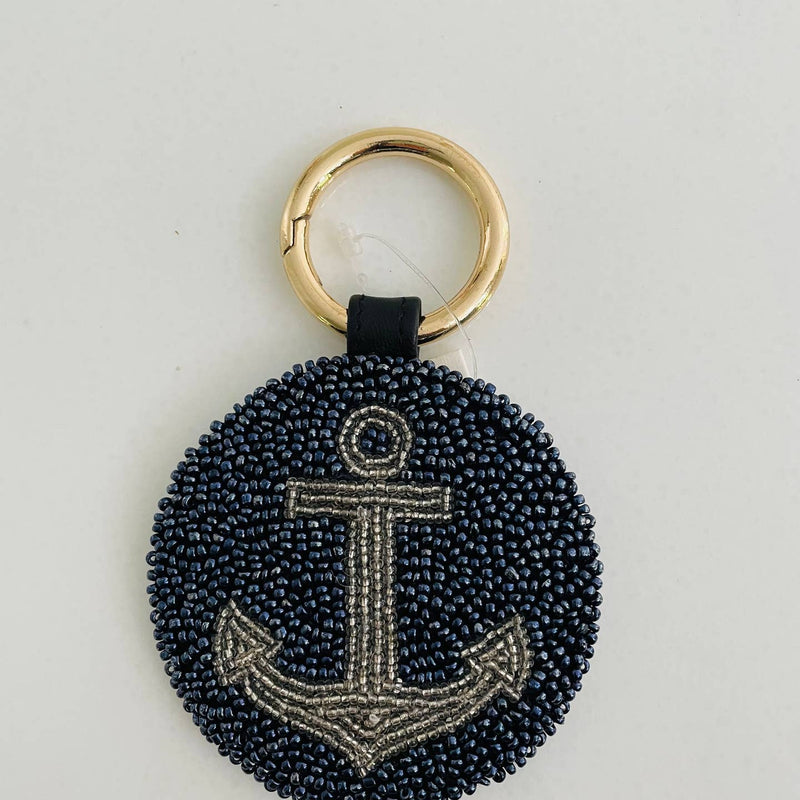 Anchor Beaded Keyring