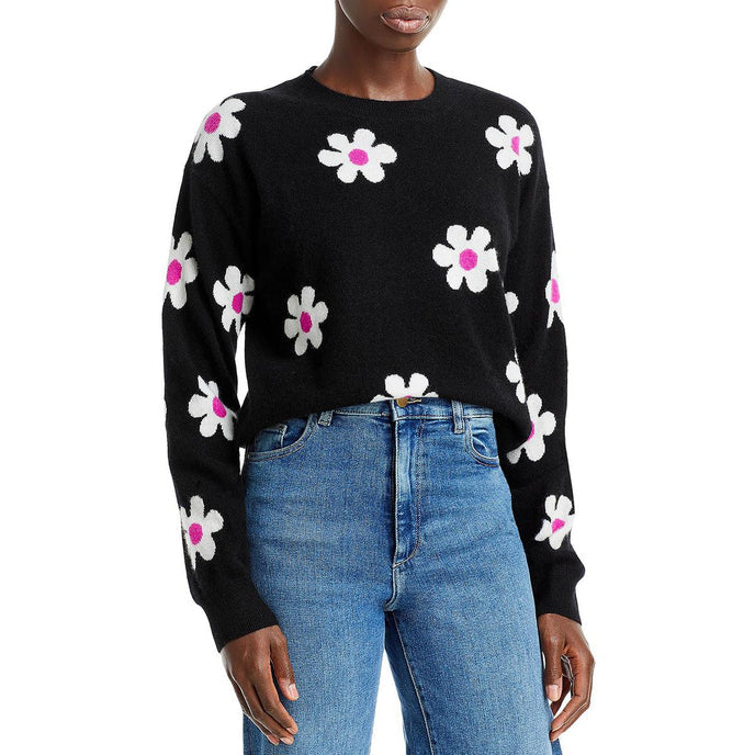 Floral Pullover Cashmere Sweater - Ladies