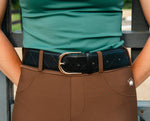 Quilted Leather Belt - 2"