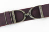 Bordeaux Gunmetal Stirrup Elastic Belt - 2"