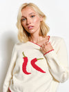 Carly Chili Print Sweater