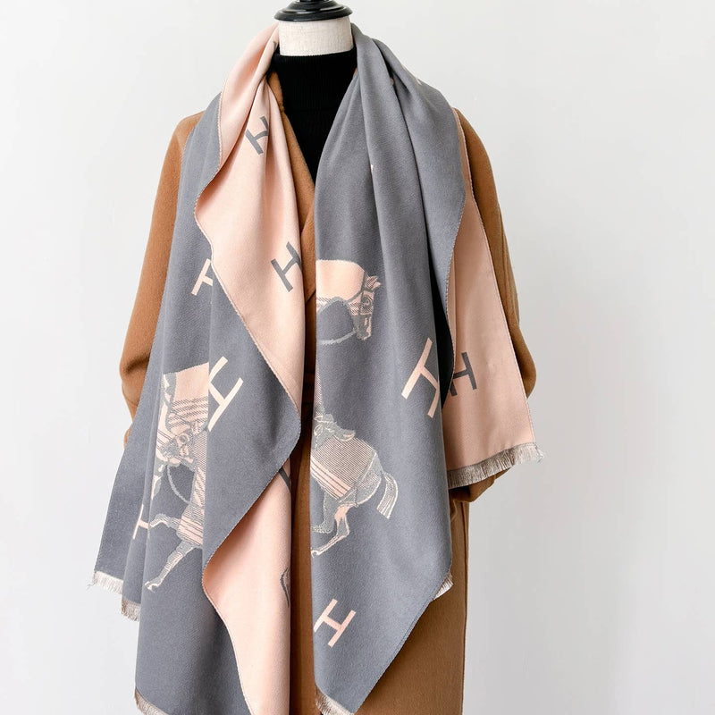 Stable Reversible Wrap – Pink/Grey