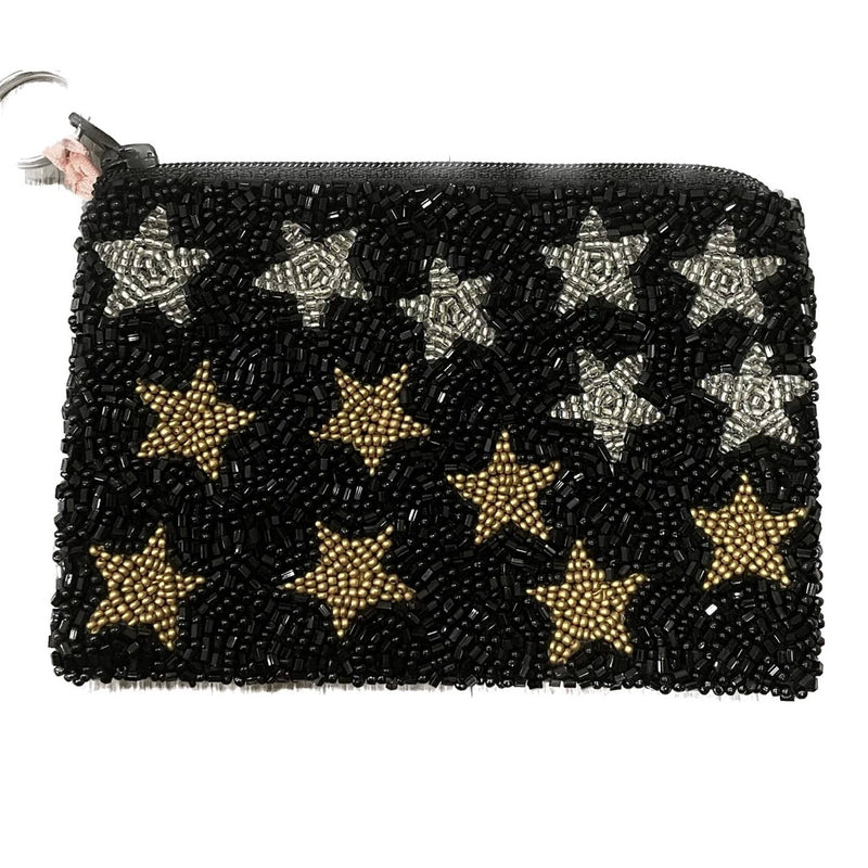 Shimmer Star Beaded Coin Purse