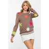 Wren Smiley Face And Star Print Sweater