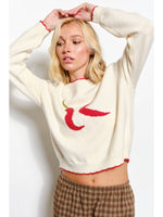 Carly Chili Print Sweater