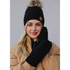 Black Knit Pom Hat