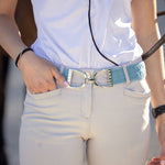 Ocean Dante Silver Stirrup Elastic Belt - 1.5"