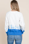 Dip Dye Cotton Long Sleeve Sweatshirt - Ladies