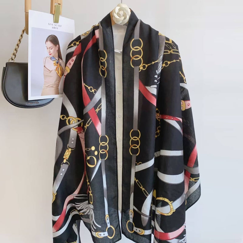 Equine Chain Scarf - Black