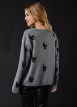 Salem Skull Sweater - Grey