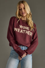 Wine Weather Sweater - Burgundy