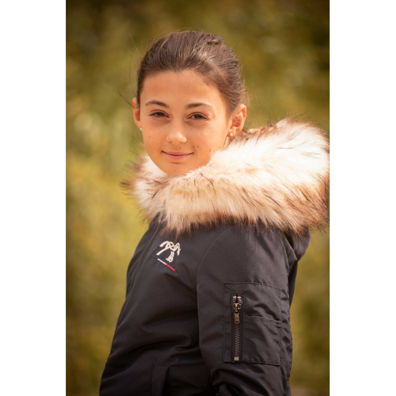 Lyon Glitter Bomber Jacket - Navy