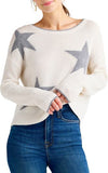 Frances Star Intarsia Crewneck Sweater - Ladies