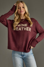 Wine Weather Sweater - Burgundy