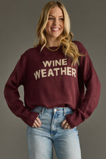 Wine Weather Sweater - Burgundy