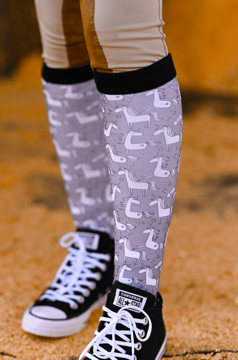 Grey Unicorn Pair & a Spare Boot Socks