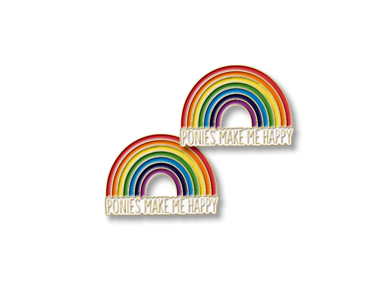 Ponies Make Me Happy Number Pins