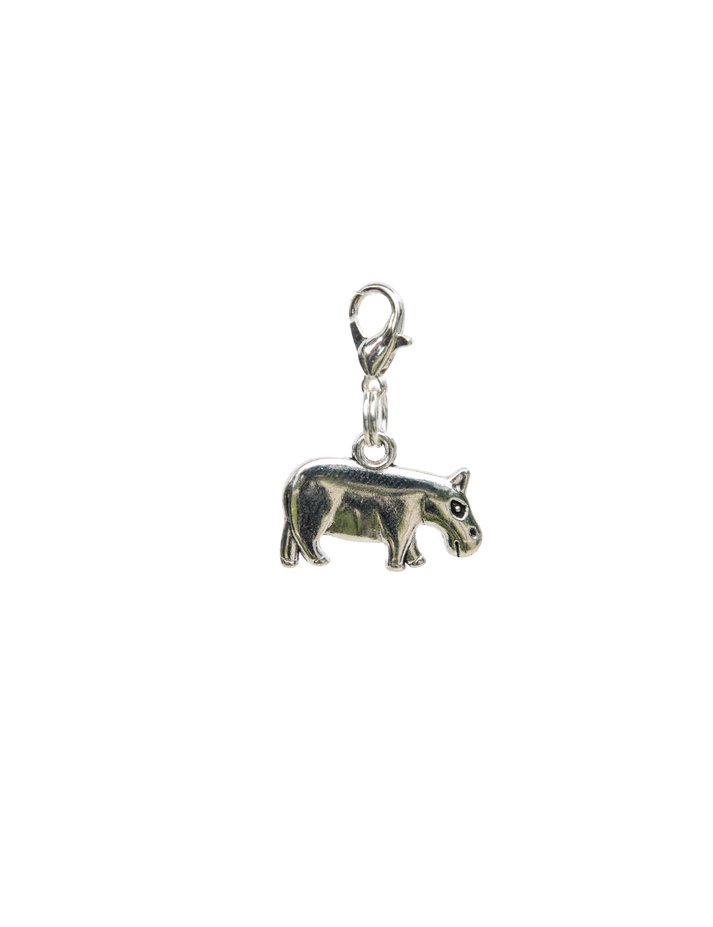 Silver Hippo Bridle/Bonnet/Braid Charm