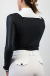Eleonoire Longsleeve Show Shirt - Black Glitter/White - Ladies