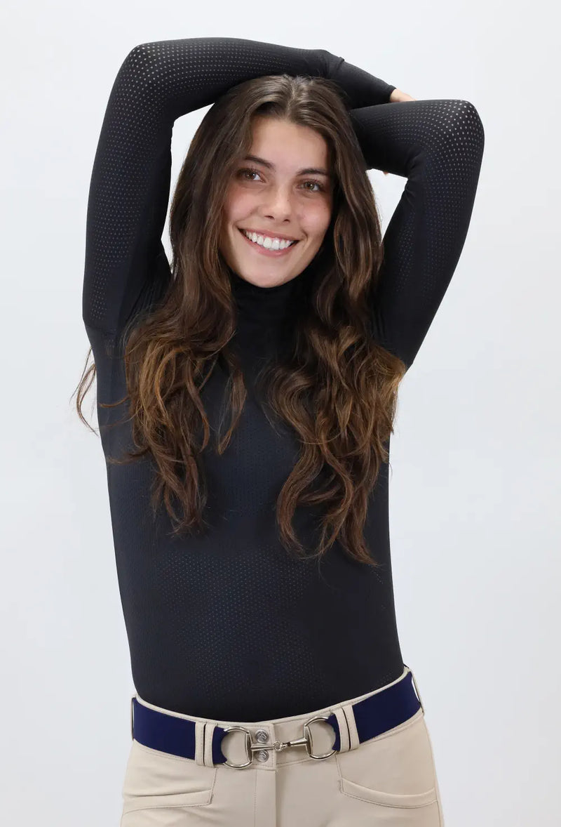 Alexa Turtleneck Schooling Shirt - Black Airmax - Ladies