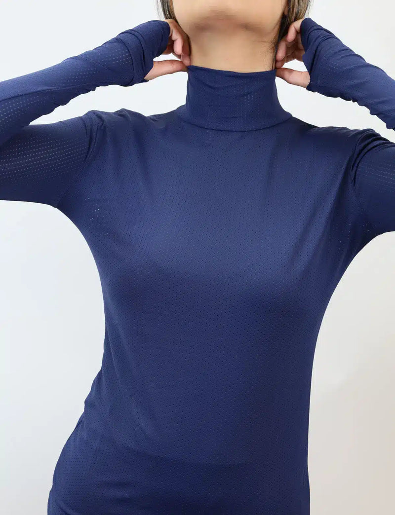 Alexa Turtleneck Schooling Shirt - Navy Air - Ladies