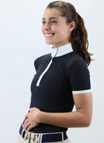 Fresca Short Sleeve Show Shirt - Black Airmax/White - Ladies