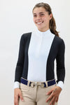 Capri Longsleeve Show Shirt - Black/White - Ladies