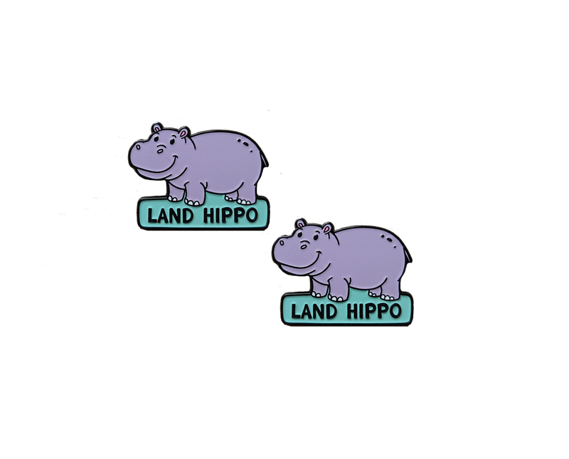 Land Hippo Number Pins