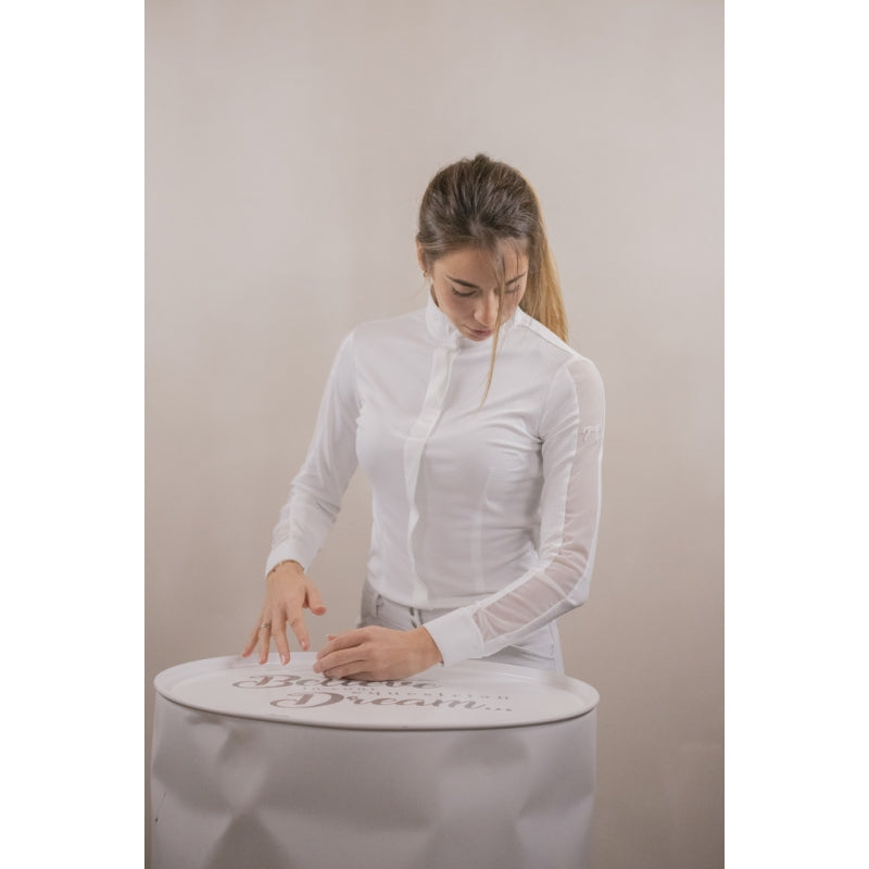 Las Honey Long Sleeve Show Shirt - White
