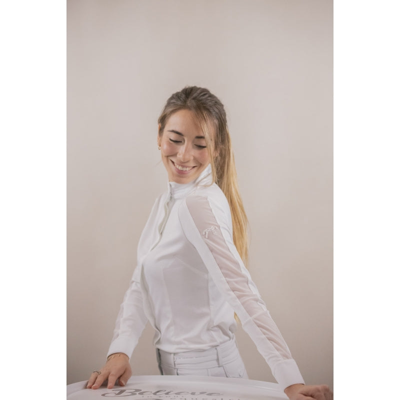 Las Honey Long Sleeve Show Shirt - White