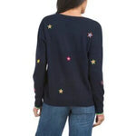 Cashmere Star Embroidery V-Neck Sweater - Brodie Cashmere