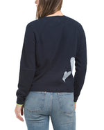 Quirky Heart Cashmere Crew Neck Sweater - Brodie Cashmere