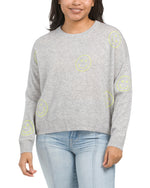 Smiley Stitch Crew Cashmere Sweater - Ladies