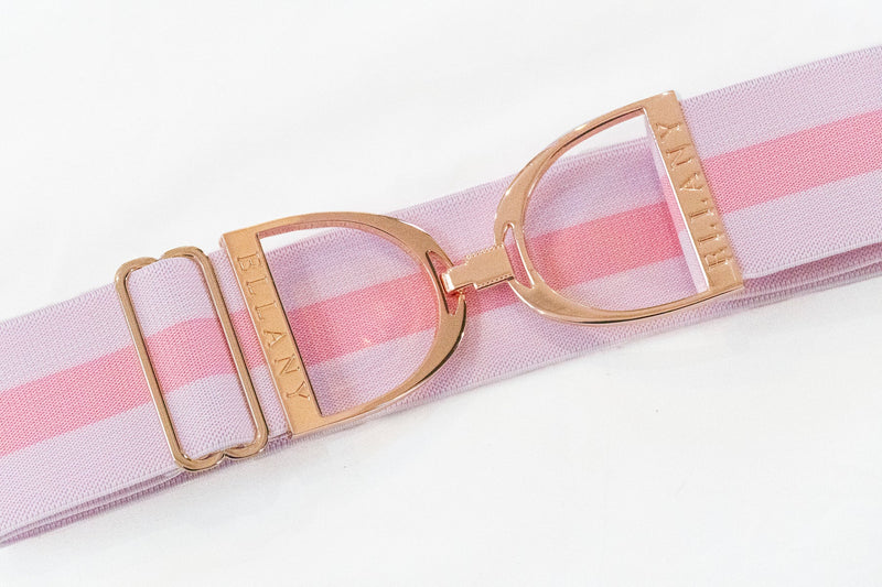 Madelyn Rose Gold Stirrup Elastic Belt - 2"
